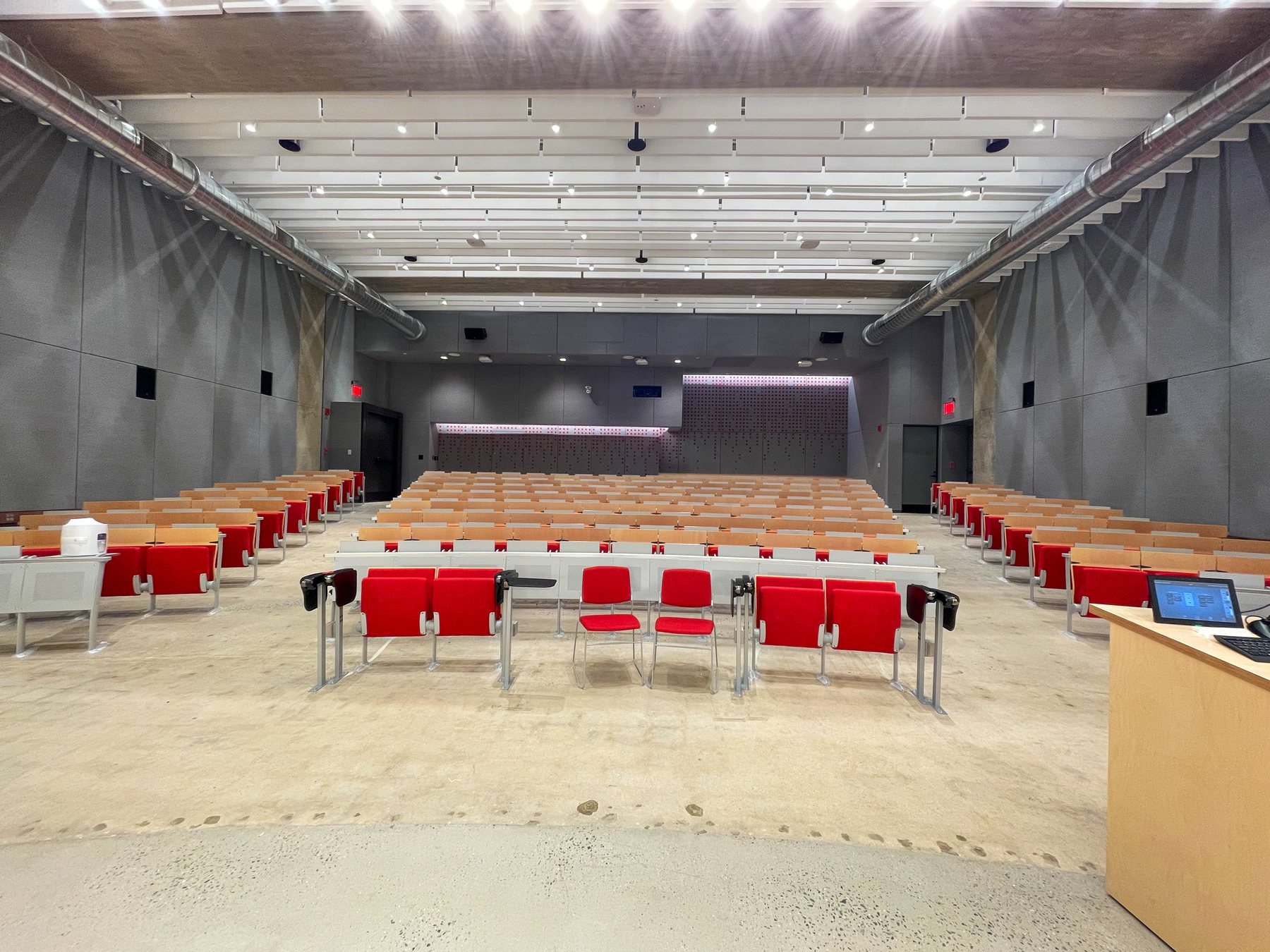 Renovated lecture hall in Weston Hall, NJIT